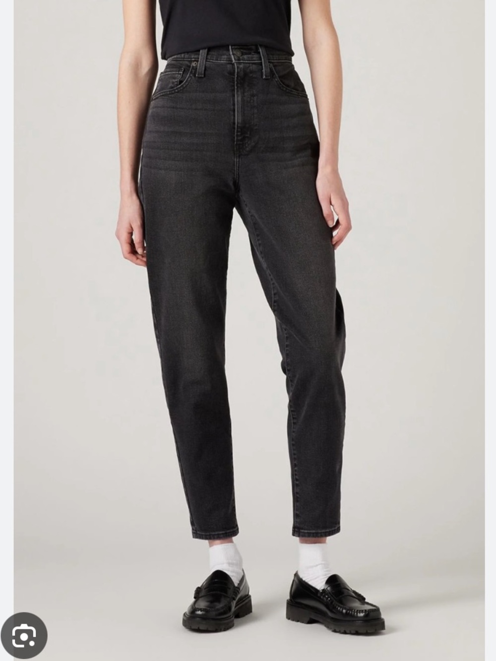 Levi’s High Waisted Taper Sz 29 Faded Black